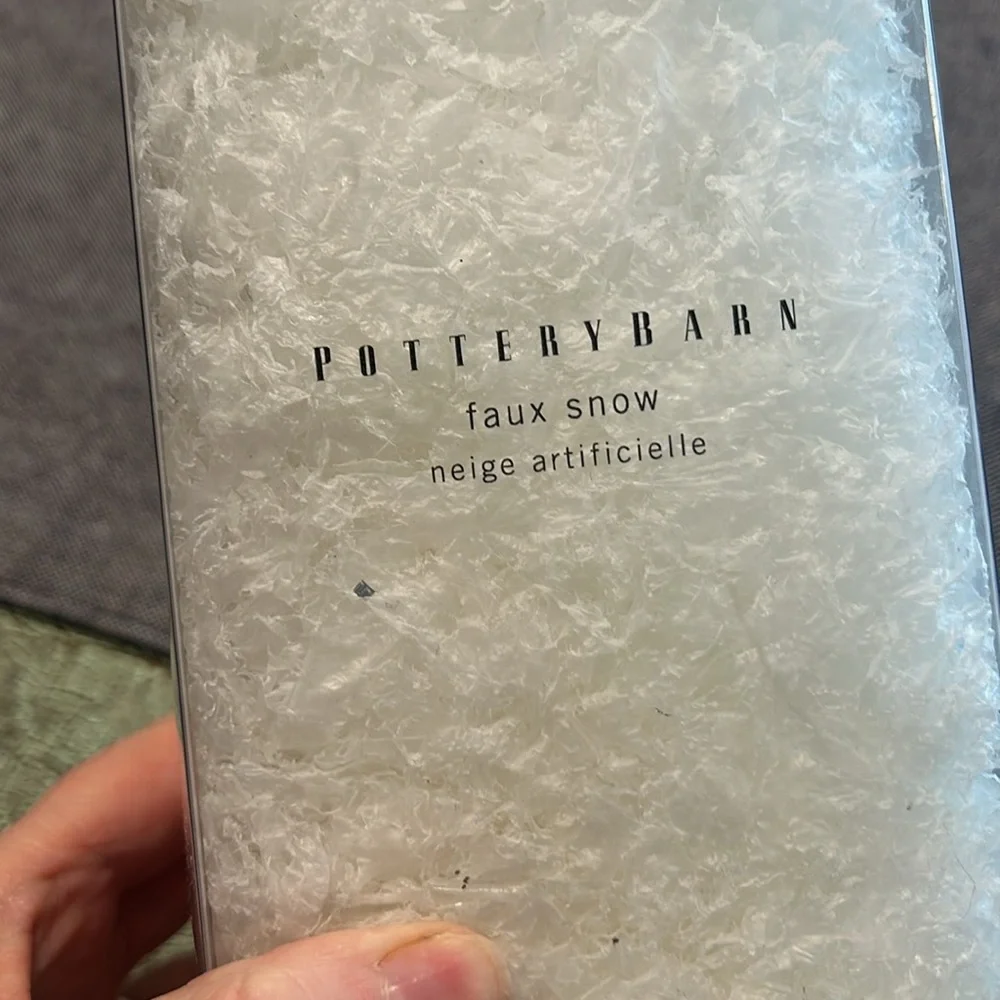 Pottery Barn Christmas Village Decor Holiday Decorative Faux Snow 5.5 Oz